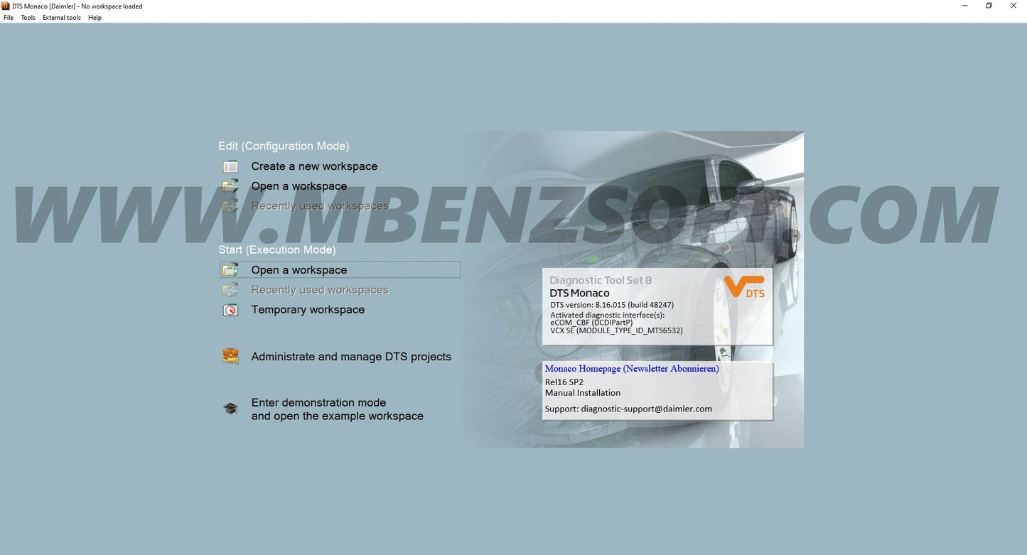DTS Monaco 8.16 Mercedes Coding Software